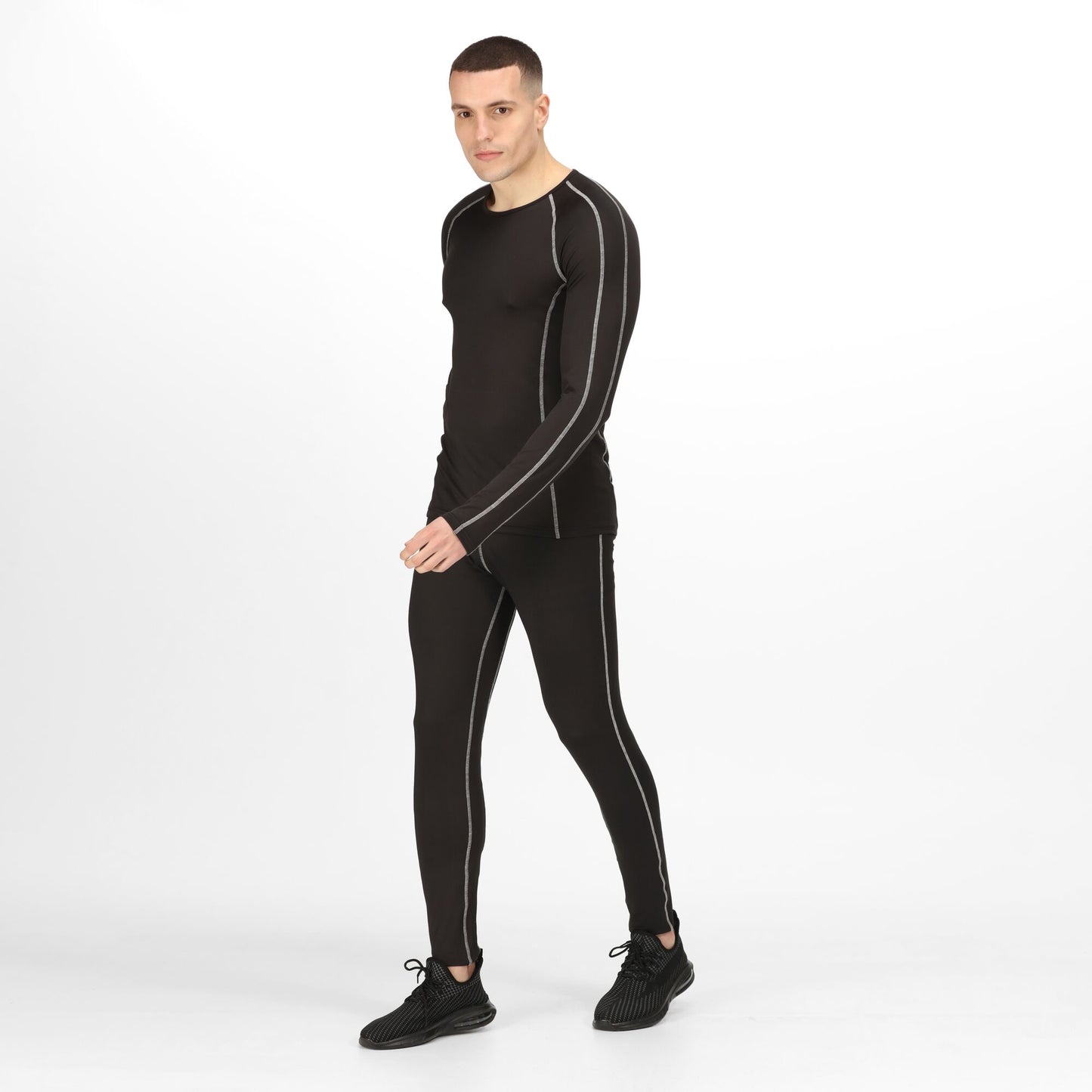 Regatta Mens Long Sleeve  Base Layer - Black