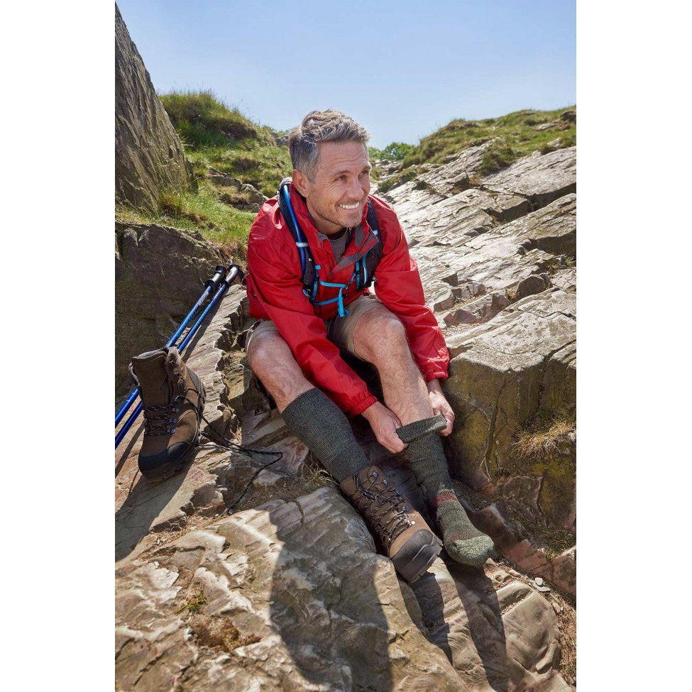 HJ Hall ProTrek HJ703 - Mountain Comfort Top Socks - Navy/Red