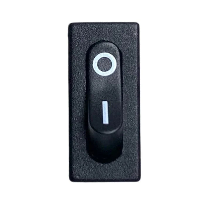W4 250V Slimline Single Pole On/Off Rocker Switch - Black