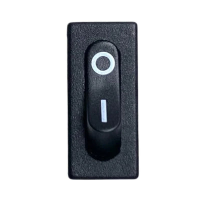 W4 250V Slimline Single Pole On/Off Rocker Switch - Black