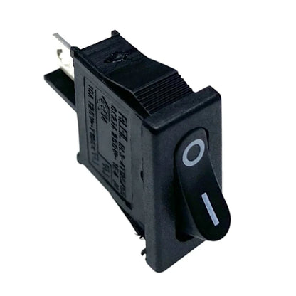 W4 250V Slimline Single Pole On/Off Rocker Switch - Black