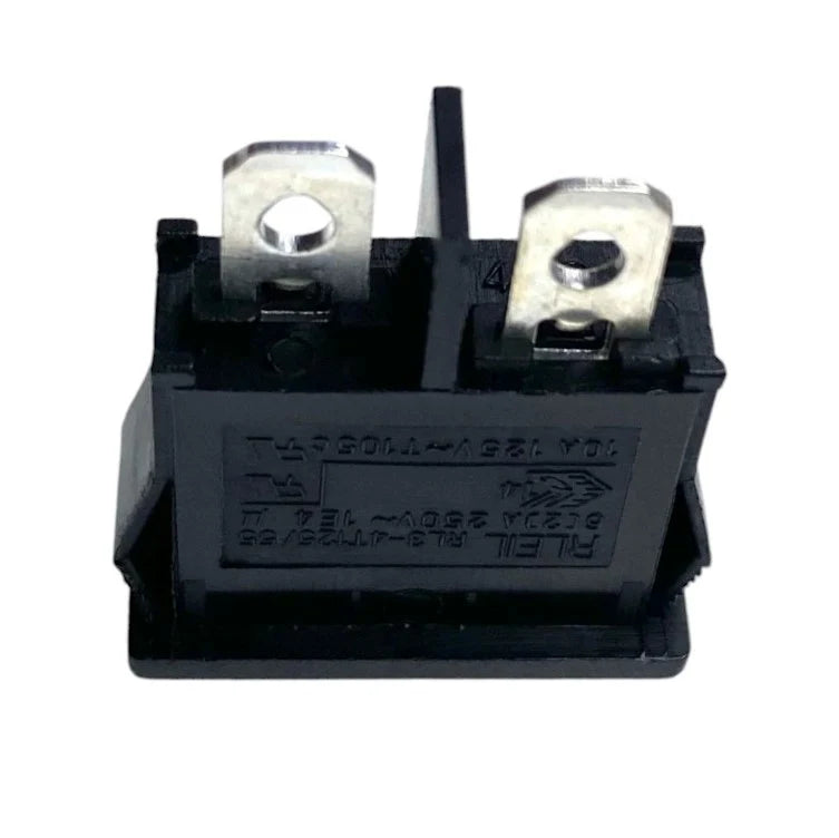 W4 250V Slimline Single Pole On/Off Rocker Switch - Black