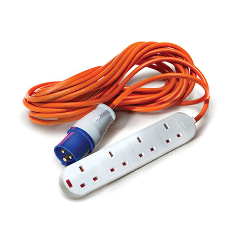 Maypole 4 Gang Extension Cable with 16A Site Connector  - 10m