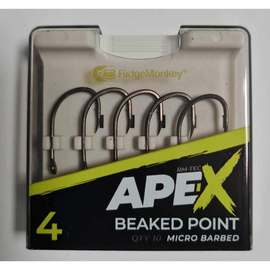 RidgeMonkey Ape-X Beaked Point Barbed - Size 4 - Pack of 5