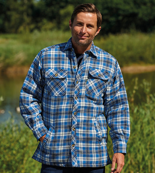 Champion Pennine Sherpa Fleece Lined Shirt - Blue