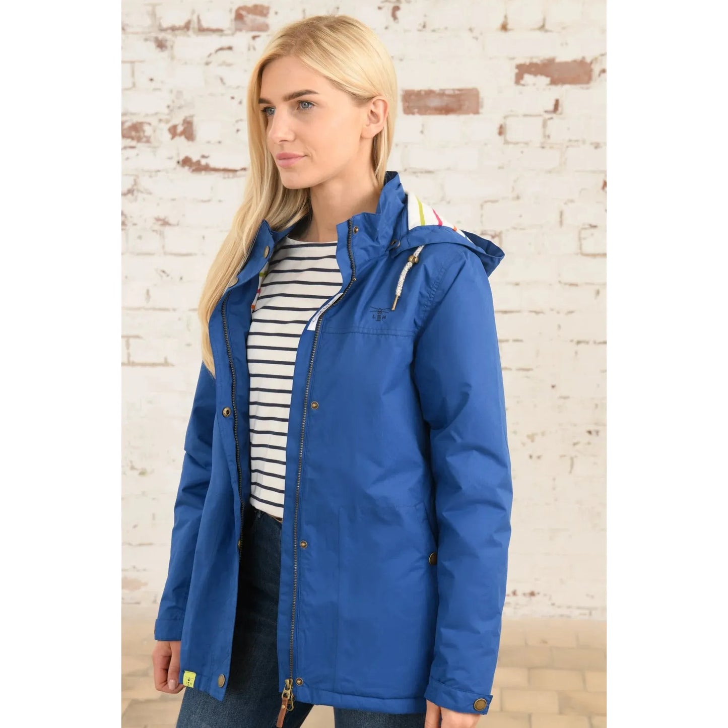 Lighthouse Women's Eva - Mid Hip Padded Waterproof Coat - Blue