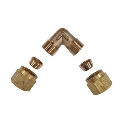 Grove Brass Gas Connector Equal Elbow - 8mm