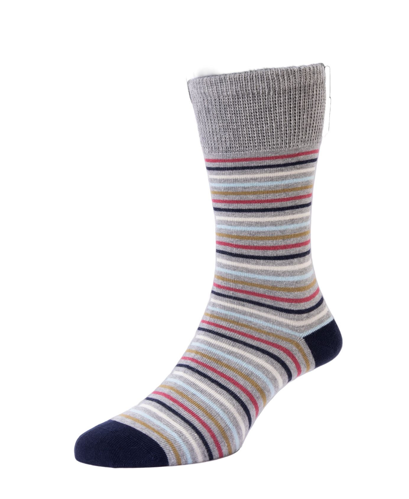 HJ549 Stripe Comfort Top - 4 - 7 - Mid Grey