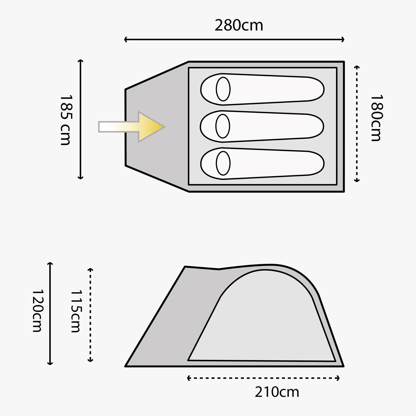 Highlander Juniper 3 Tent - Deep Blue