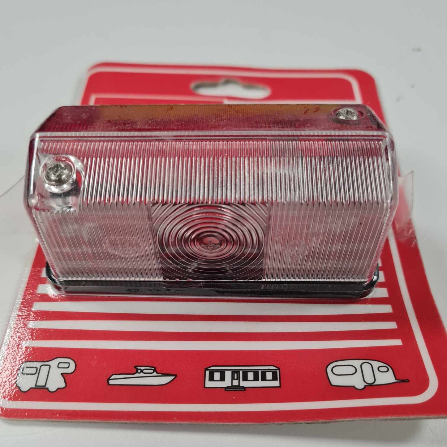 Jokon Oblong Side Marker Light with Screw On Lens - Red/White