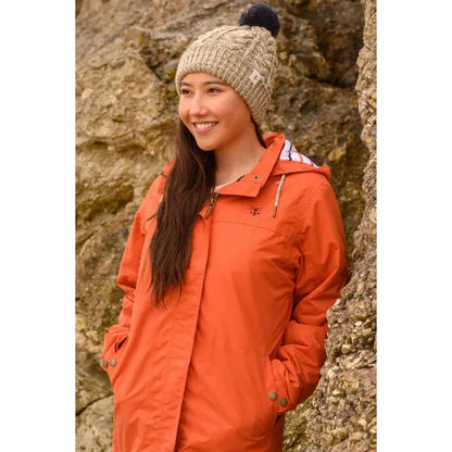 Lighthouse Women's Eva - Mid Hip Padded Waterproof Coat - Burnt Orange