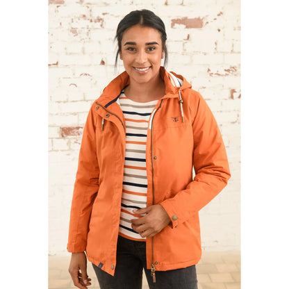 Lighthouse Women's Eva - Mid Hip Padded Waterproof Coat - Burnt Orange