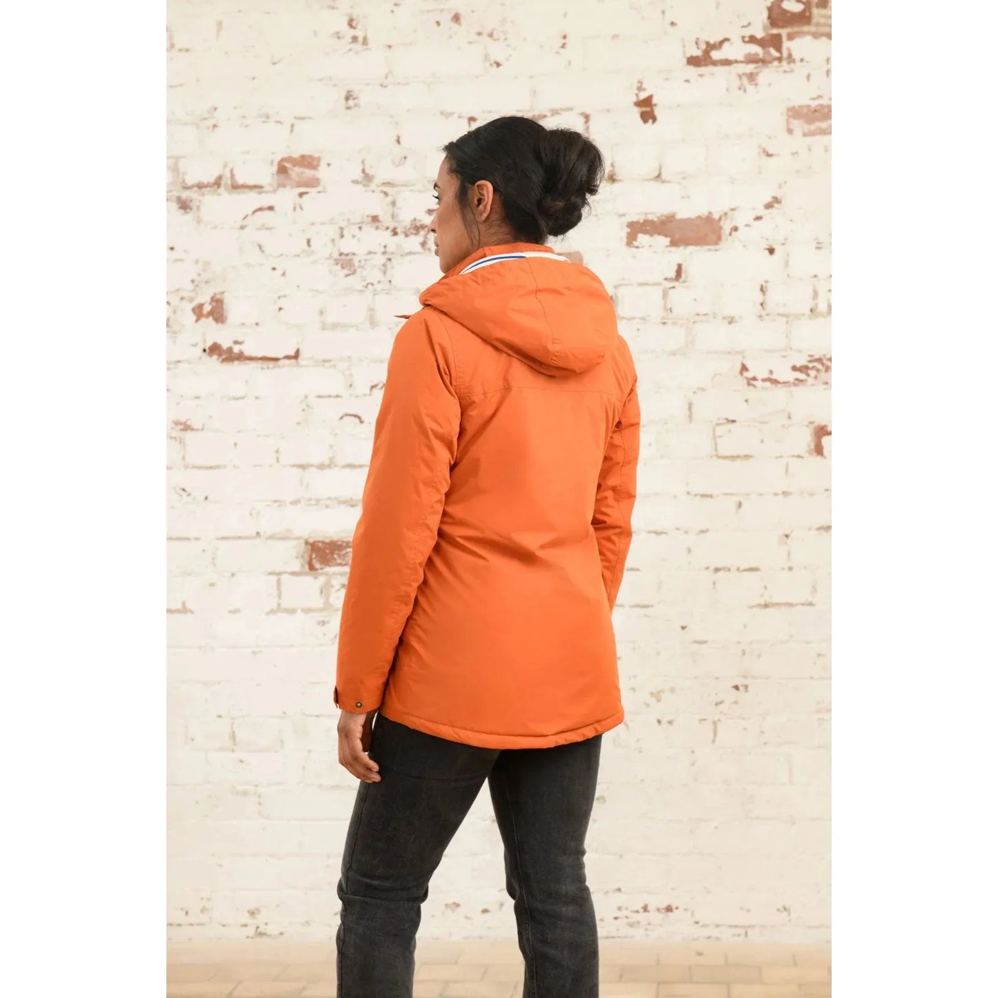 Lighthouse Women's Eva - Mid Hip Padded Waterproof Coat - Burnt Orange