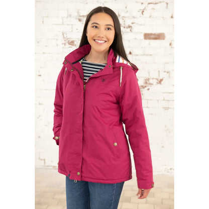 Lighthouse Women's Eva - Mid Hip Padded Waterproof Coat - Claret