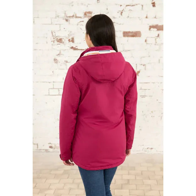 Lighthouse Women's Eva - Mid Hip Padded Waterproof Coat - Claret