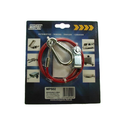 Breakaway Cable PVC Red (Clevis fastening)  - 1m x 3mm