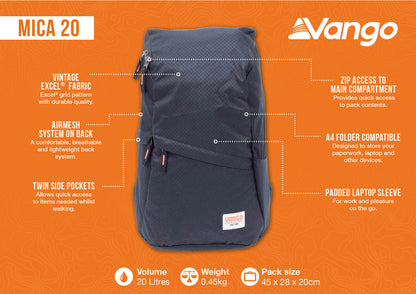 Vango Mica 20 Rucksack - Black