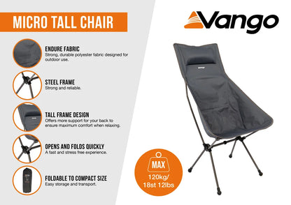 Vango Tall  Micro Chair - India Ink