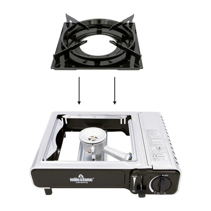 Milestone Portable Camping Gas Stove - Available in store only