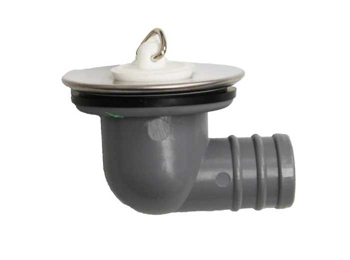 Grove Right Angled Sink Waste Stainless Steel Top - 0.75' (3/4')