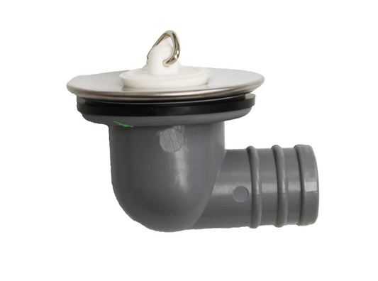 Grove Right Angled Sink Waste Stainless Steel Top - 0.75' (3/4')