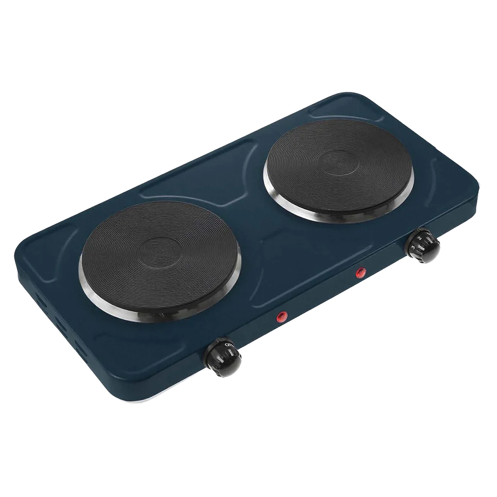 Quest Low Wattage Electric Double Hotplate - Slate