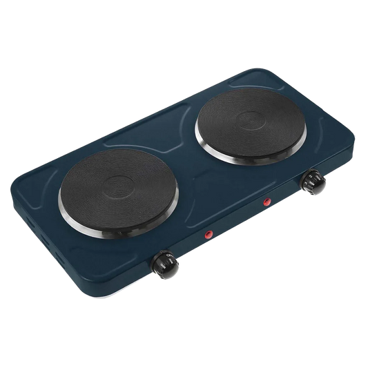Quest Low Wattage Electric Double Hotplate - Slate
