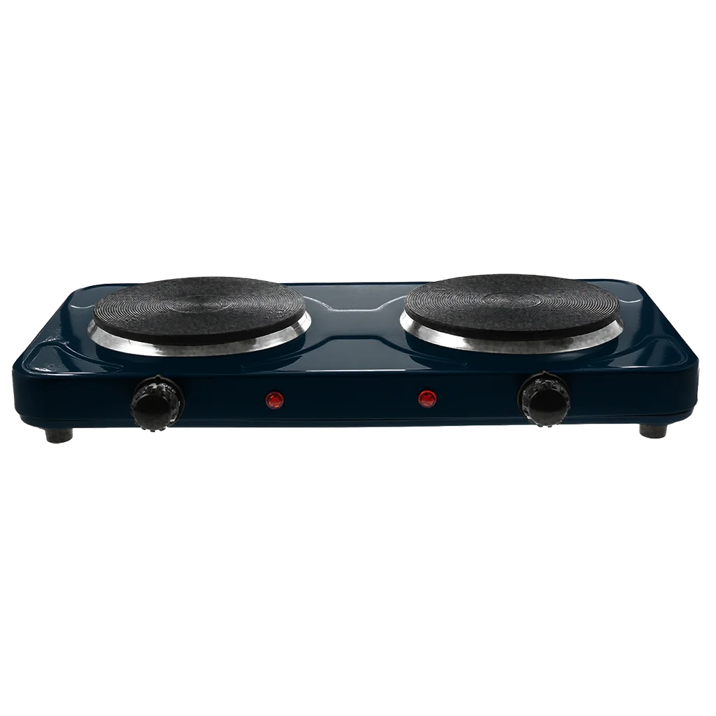 Quest Low Wattage Electric Double Hotplate - Slate
