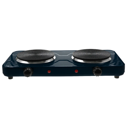 Quest Low Wattage Electric Double Hotplate - Slate