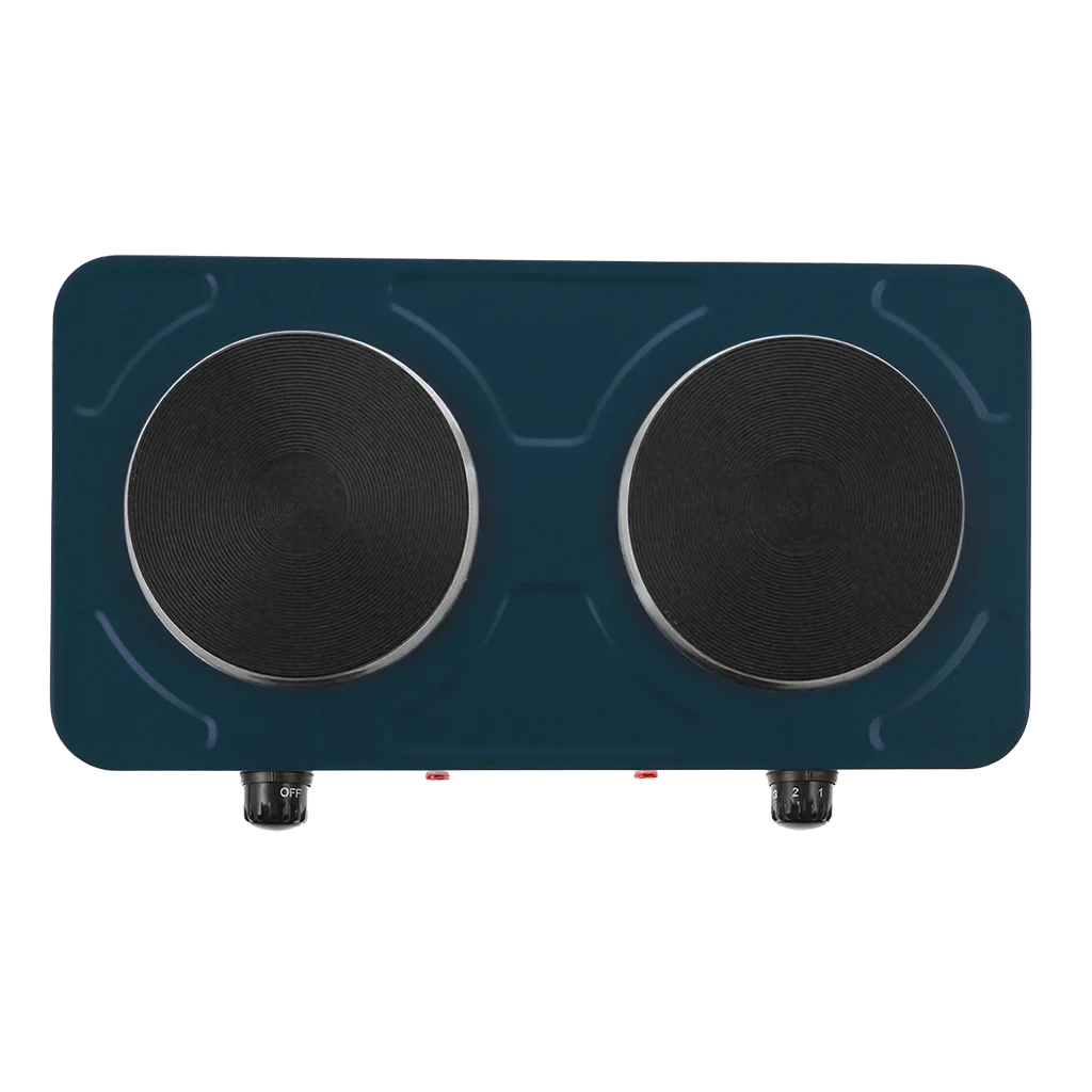 Quest Low Wattage Electric Double Hotplate - Slate