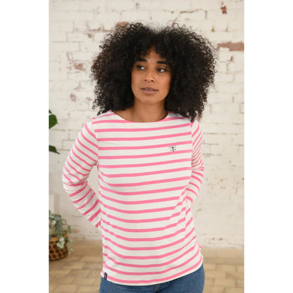 Lighthouse Ladies Causeway Breton Top - Azalea Pink Stripe