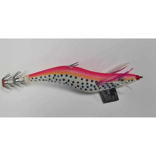 Koike Squid Jig with Razor Spine - Pink & Black Spots