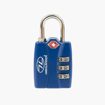 Highlander TSA Alert Combo Lock - Blue