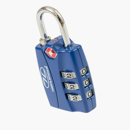 Highlander TSA Alert Combo Lock - Blue