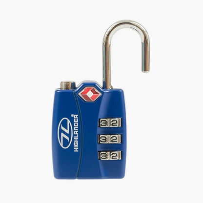 Highlander TSA Alert Combo Lock - Blue