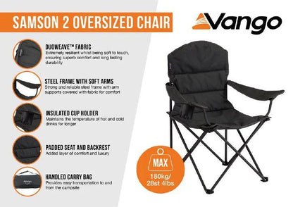 Vango Samson 2 Oversized Chair - Excalibur - Available in store only