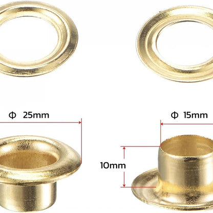 W4 Brass Eyelets 1/2"  (13mm)