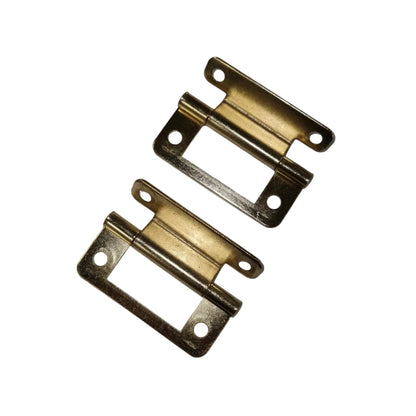 W4 Cranked Hinge -  Brass Finish - 2" (50mm) - Pack of 2