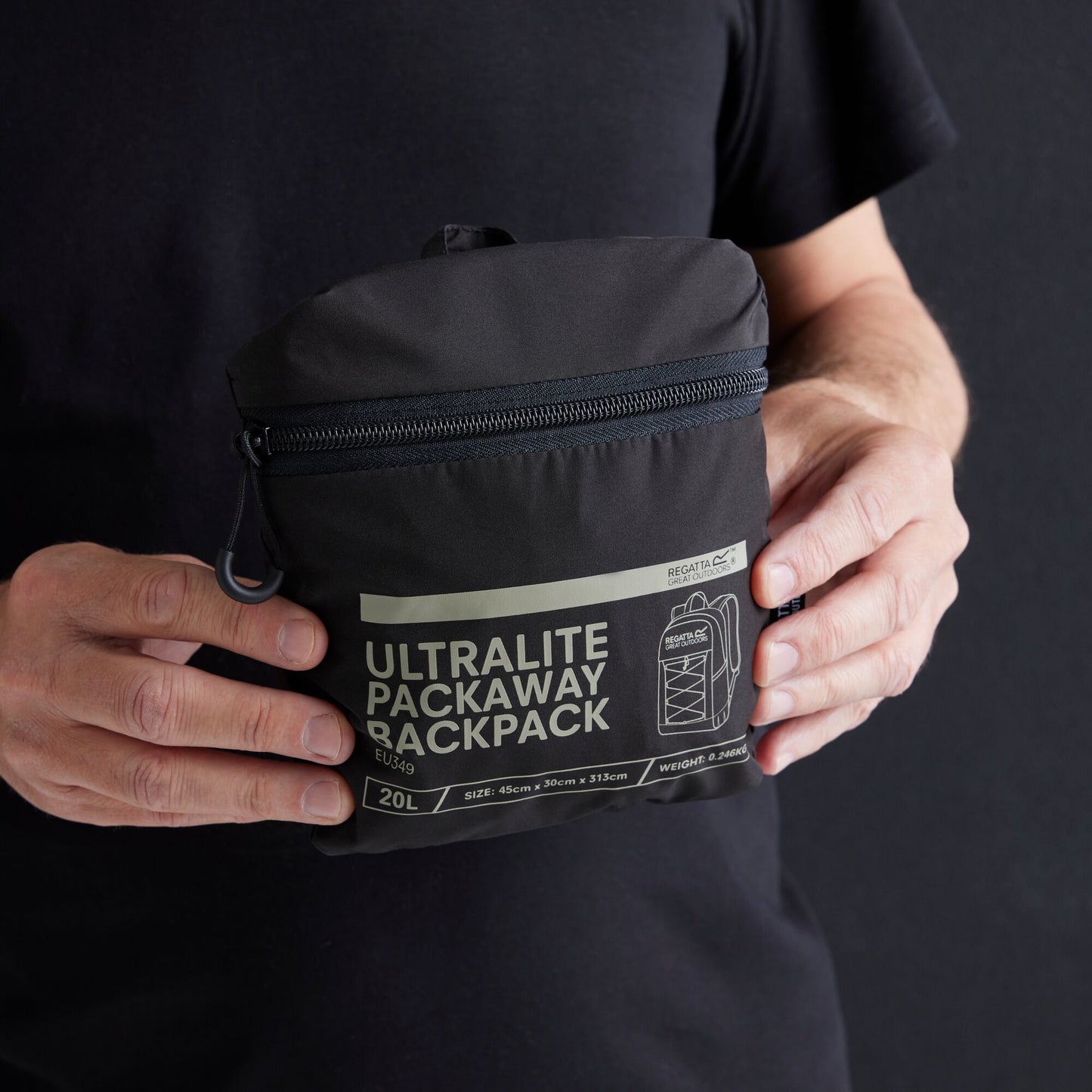 Regatta Ultralite Packaway Backpack 20L - Black