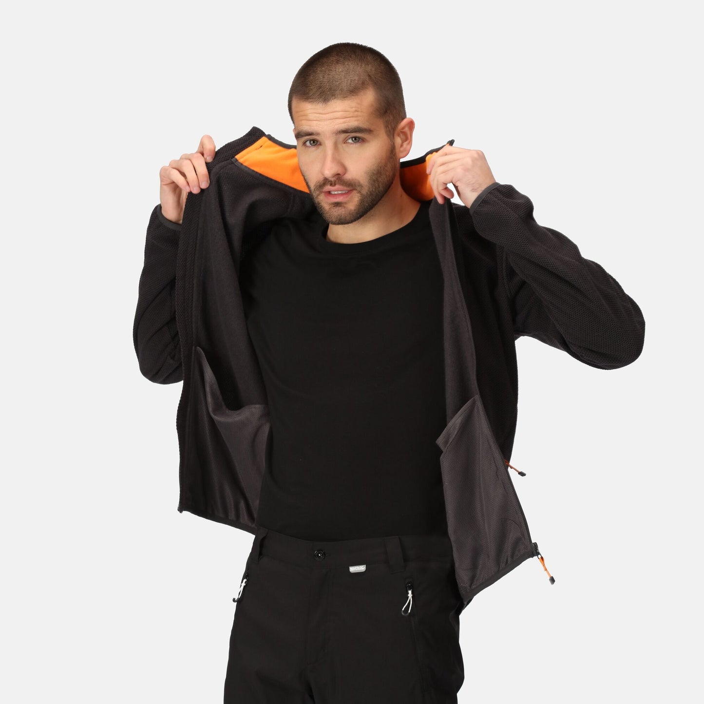 Regatta Men's Kinwood Full-Zip Fleece - Ash Orange Pepper