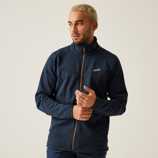 Regatta Men's Rivake Full Zip Fleece - Navy/Fox