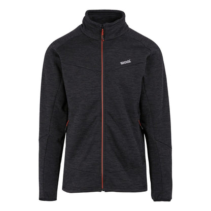 Regatta Men's Rivake Full Zip Fleece - Black/Red Ochre