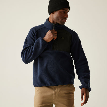 Regatta Men's Frankie Borg Half Zip Fleece - Navy Blue