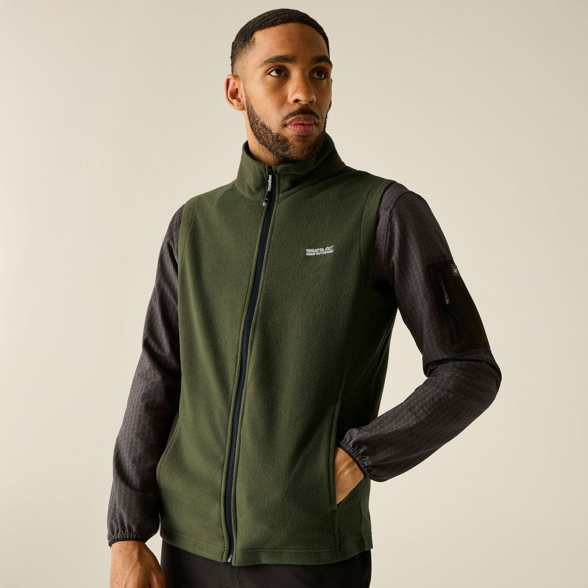 Regatta Men's Tobias II Fleece Gilet -  Khaki Green