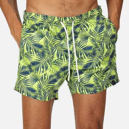 Regatta Men's Loras Swim Short - Sharp Green Palm Print