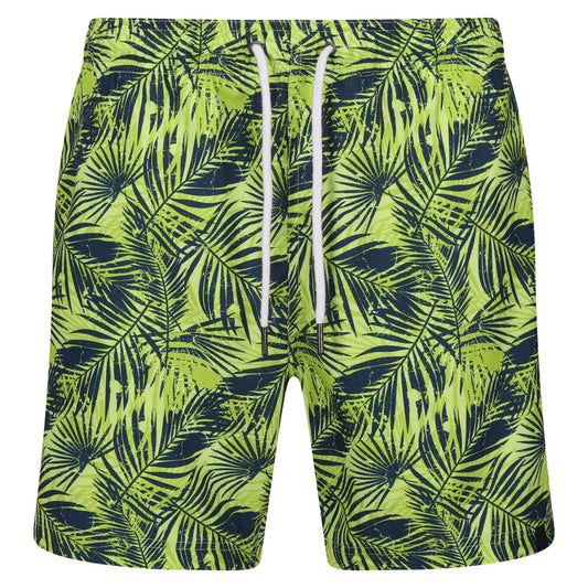 Regatta Men's Loras Swim Short - Sharp Green Palm Print