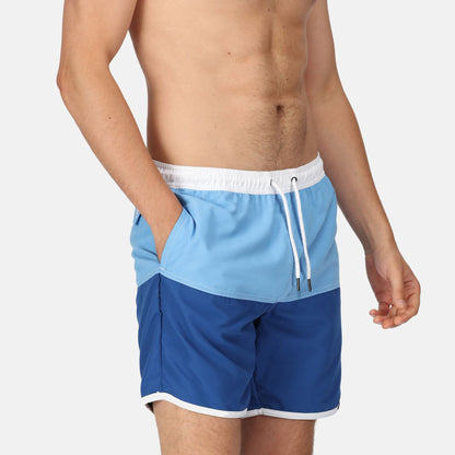 Regatta Men's Benicio Swim Shorts - Lake Blue/Royal Blue