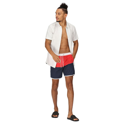 Regatta Men's Benicio Swim Shorts - Rocco Red/Navy