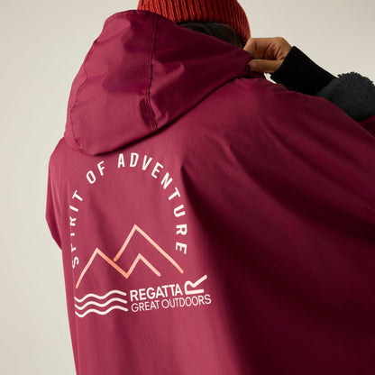 Regatta Adult Waterproof Changing Robe - Dark Maroon