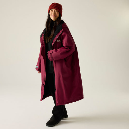 Regatta Adult Waterproof Changing Robe - Dark Maroon
